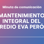 PROYECTO DE MINUTA DE COMUNICACIÓN PARA EL MANTENIMIENTO DEL PREDIO EVA PERÓN