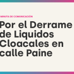 Minuta de comunicación por derrames cloacales en calle Paine